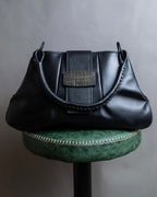 "GUCCI" Horizontal shape metal fittings design leather one shoulder bag