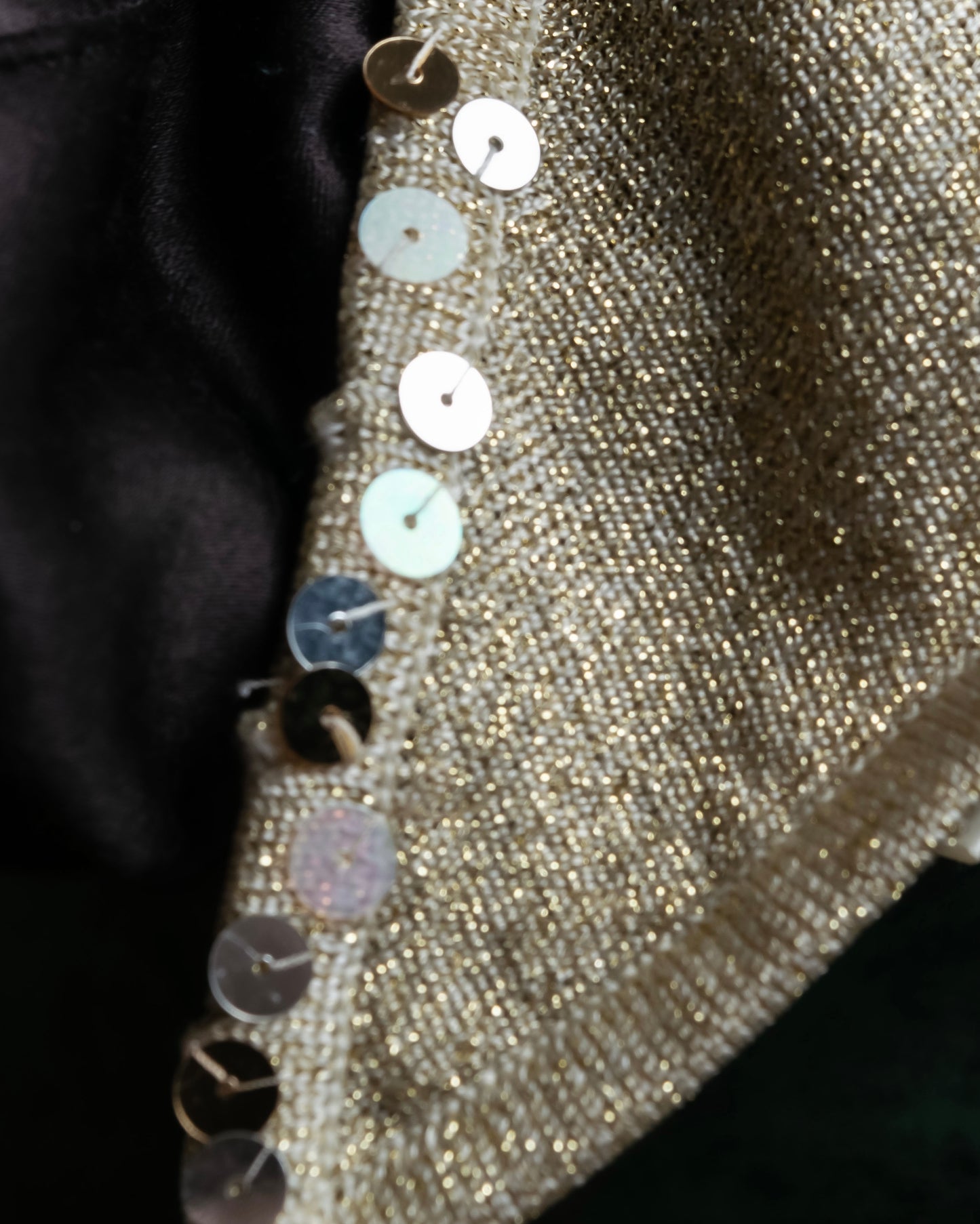 "Christian Dior" Glittery sequins design large stole