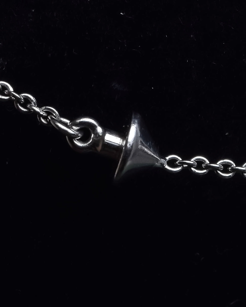 "GUCCI" Heart motif silver necklace