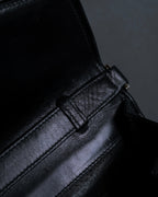 "GUCCI" Saddlery motif crisp design vintage leather shoulder bag