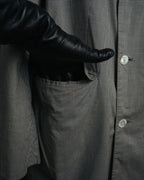 -SPECIAL- "Y's for men" 80's Double breasted houndstooth long jacket
