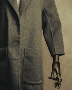 “BALENCIAGA” 00’s-10’s Wool angora wide-lapel coat