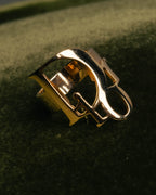 "Christian Dior" 00's Openwork Dior logo gold ring