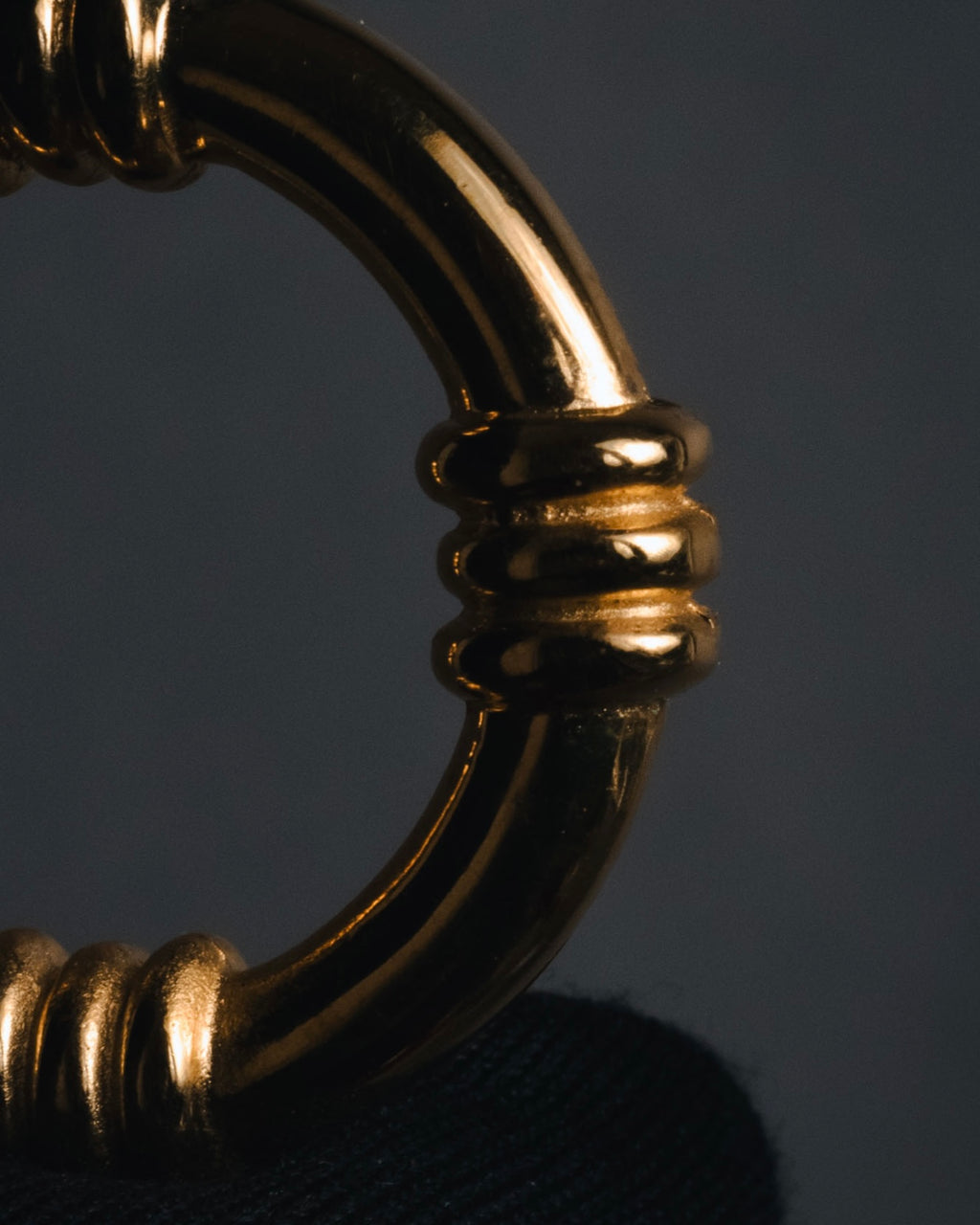 "HERMES" 80’s-90’s equestrian-threaded scarf ring