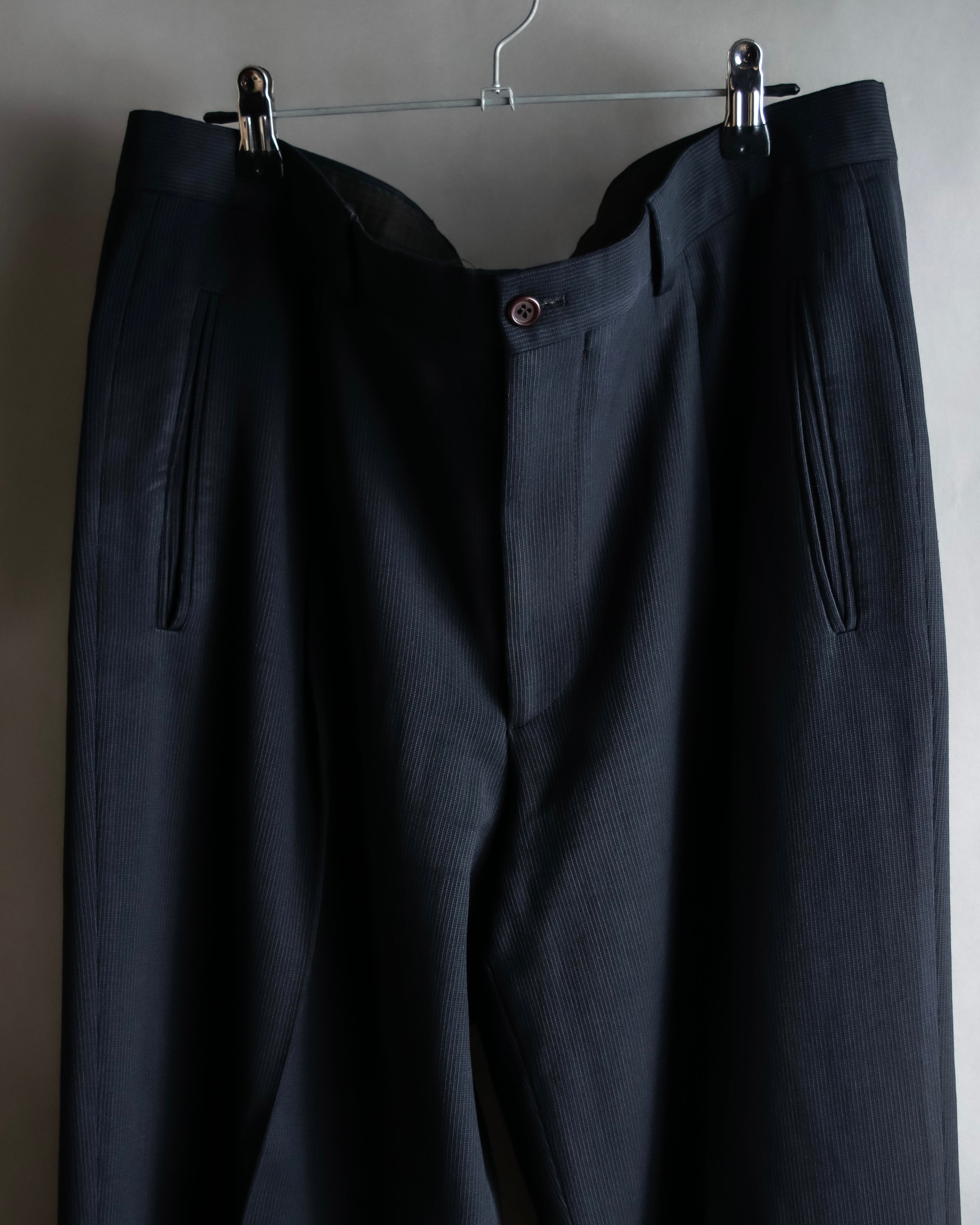 "GIORGIO ARMANI" Beautiful drape navy wool set up
