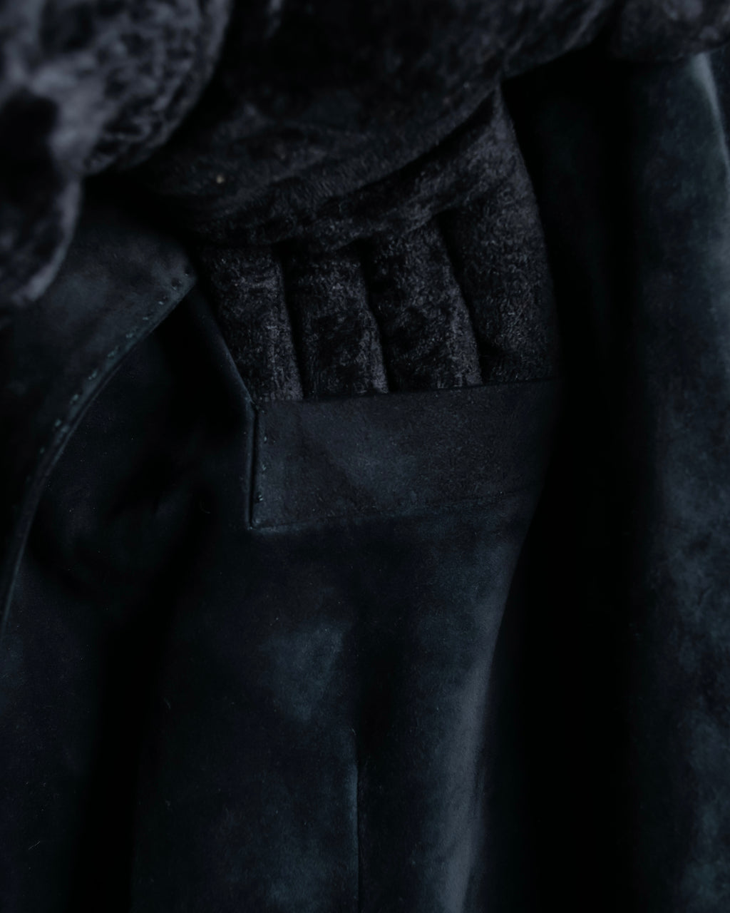 "GUCCI" Stitch design suede tailored jacket