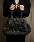 Bolso de broche con detalle de tweed mezclado y recogido de JUNYA WATANABE COMME des GARÇONS