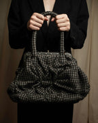 "JUNYA WATANABE COMME des GARCONS" Mixed tweed gathered detail clasp bag
