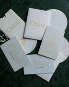 "Chloe" Eclipse series logo engraved leather tote bag