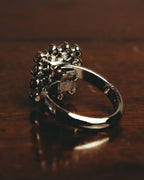 "Christian Dior" 70's-80's Emerald halo costume ring