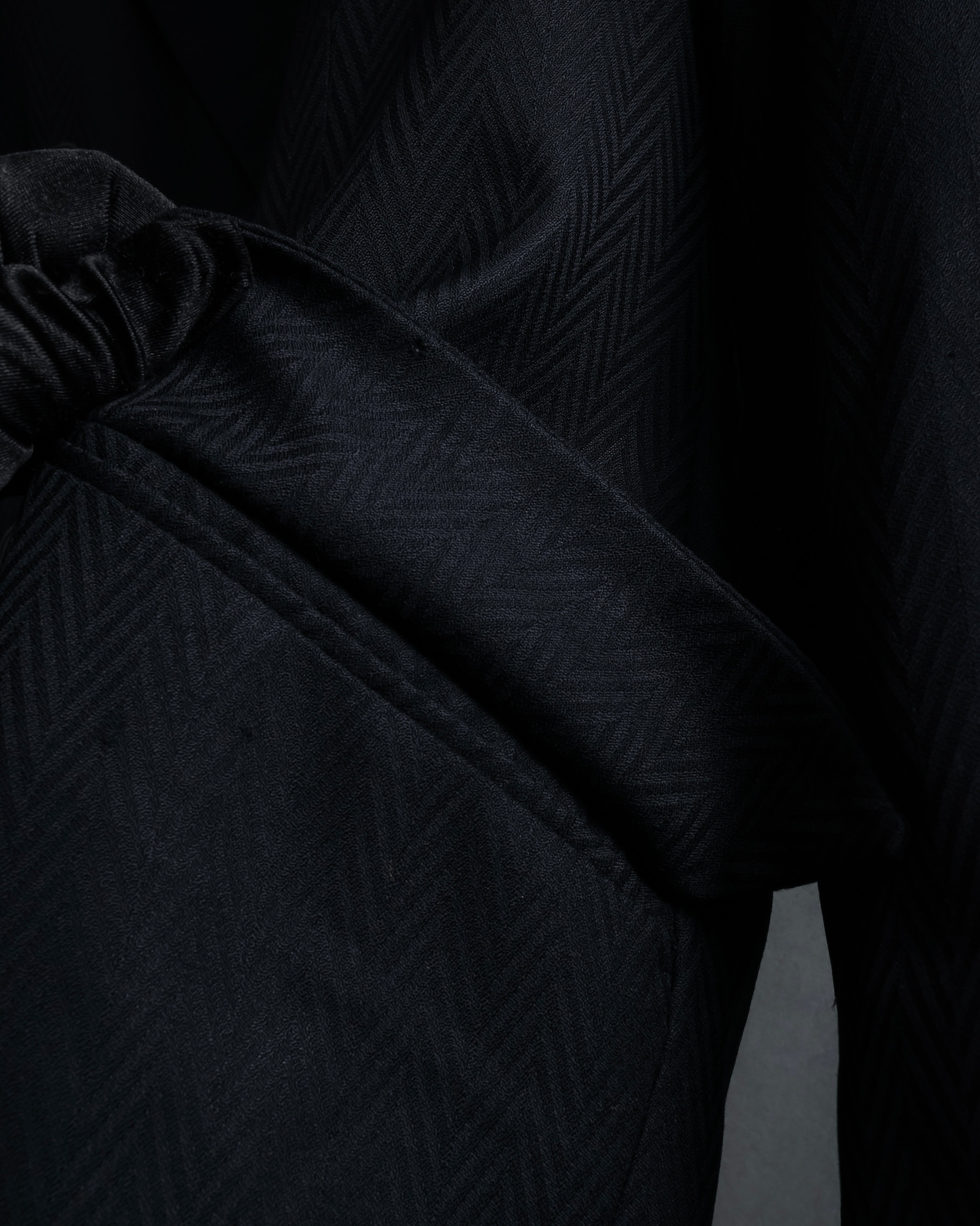 “Christian Dior” 90’s sculpted herringbone chester coat