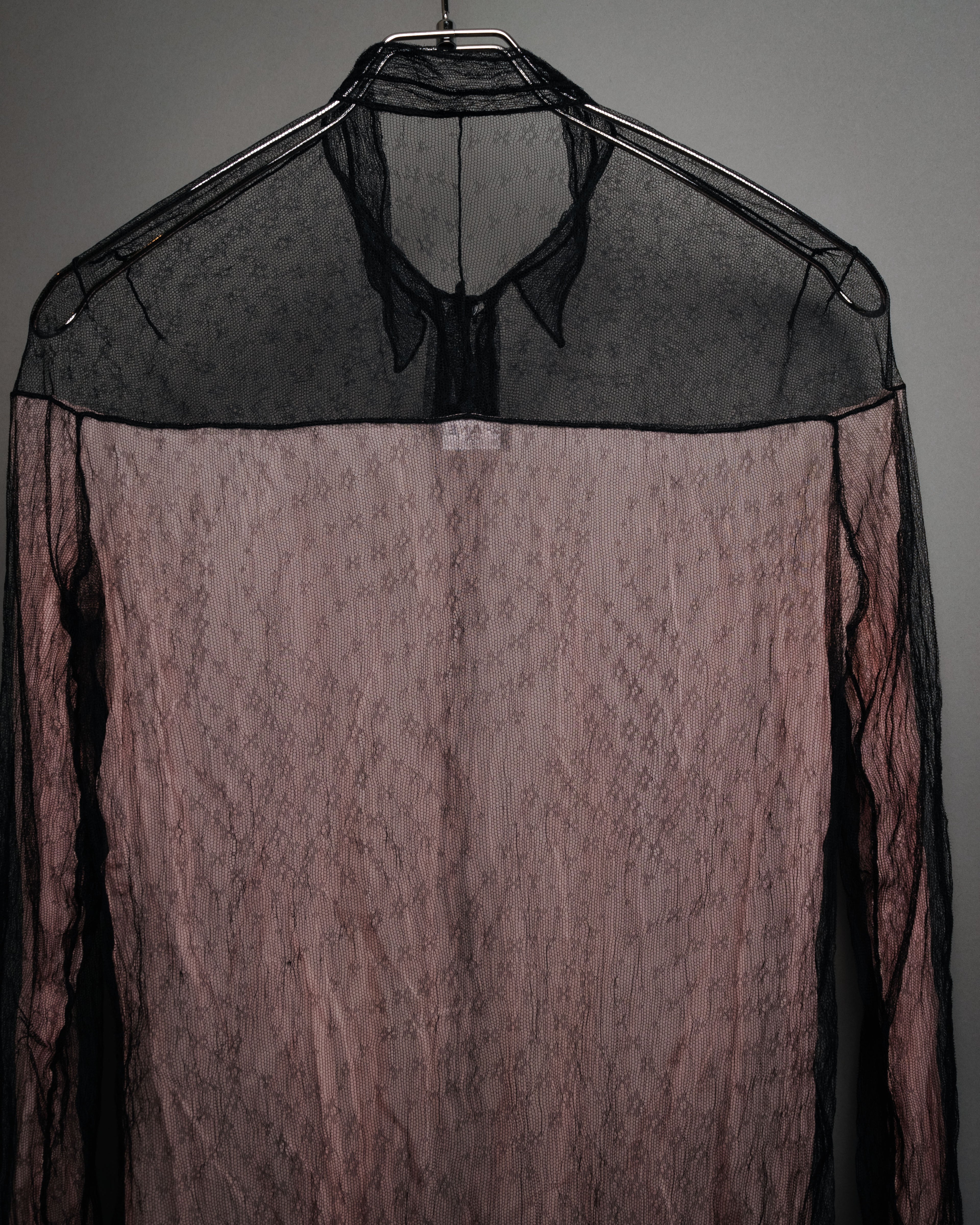 -SPECIAL- “CHANEL” 2014-2019 Sheer lace bow blouse