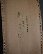 "Christian Dior" Oval logo buckle structured leather belt