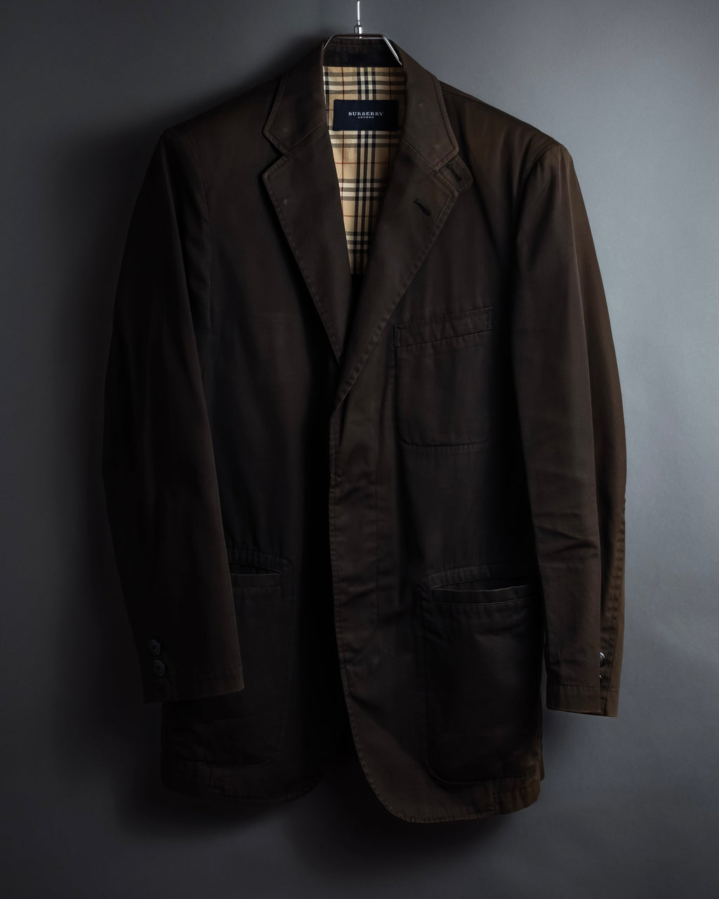 "BURBERRY" Cotton faded tailored jacket