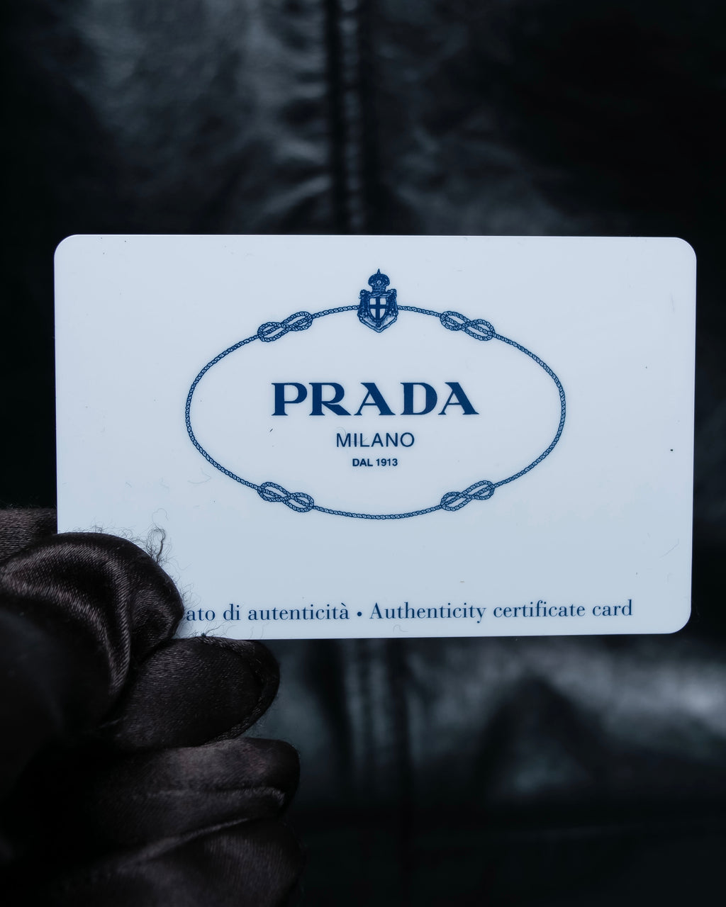 “Prada” Saffiano leather triangle logo wallet