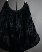 “COMME des GARÇONS” 2005 AW Velvet lace circle handle bag