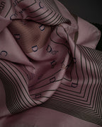 "Christian Dior" Typography logo geometric motif silk scarf