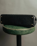 “Jardin des Sacs” 80’s-90’s Ostrich leather top handle bag