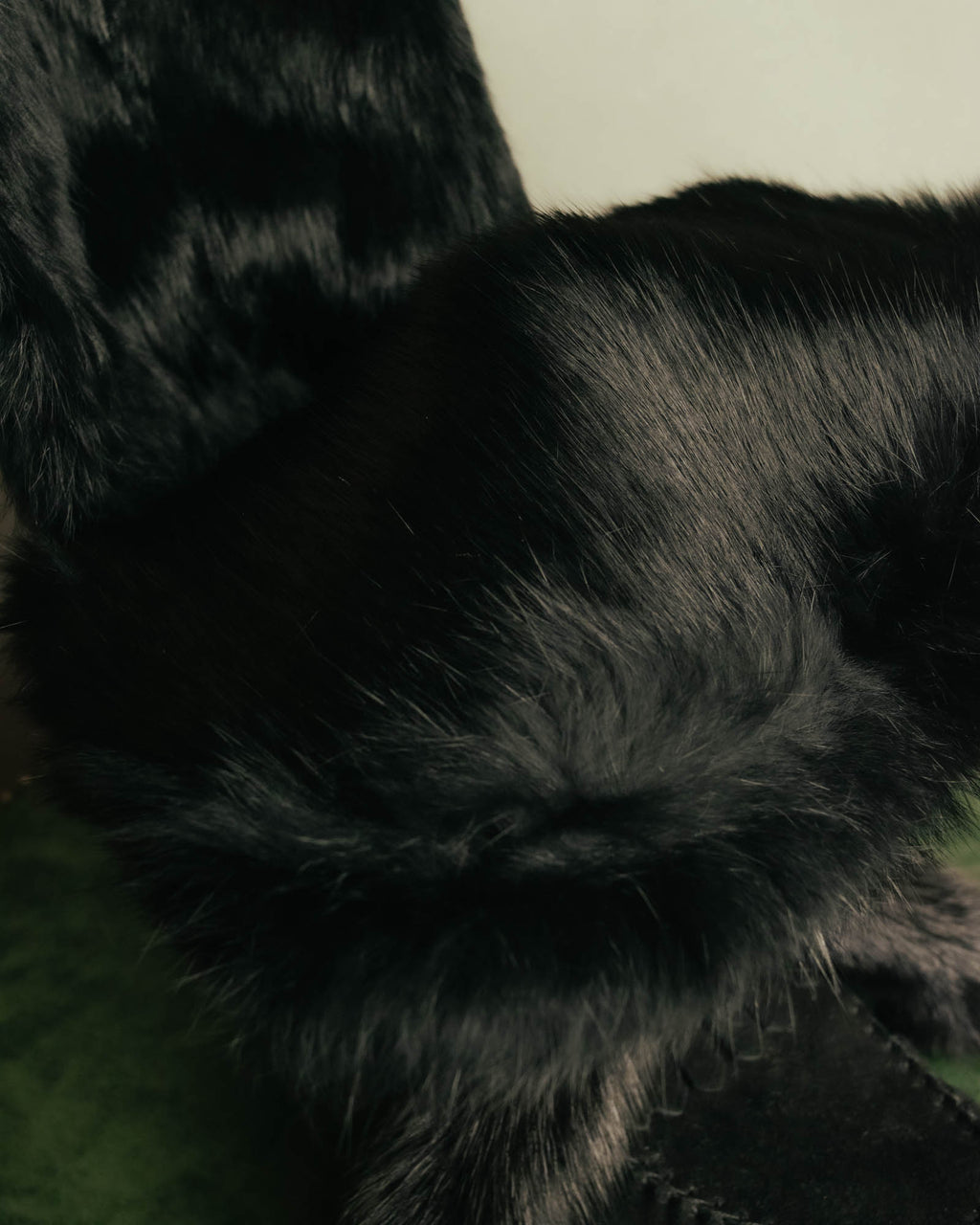 “YVES SAINT LAURENT“ Fur trimmed suede winter boots