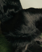“YVES SAINT LAURENT“ Fur trimmed suede winter boots