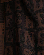 "FENDI" Logo engraved lace motif scarf