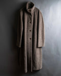 "Max Mara" Alpaca mix brown stand collar long coat