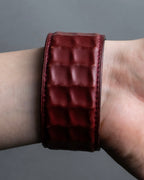 "HERMES" Deutch processing wide leather bracelet