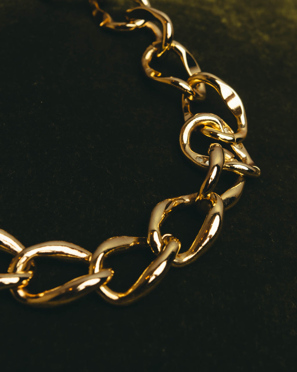 "Dior" Statement gold tone chain necklace