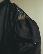 "sacai" 10's Layered lace-panel shirt blouse