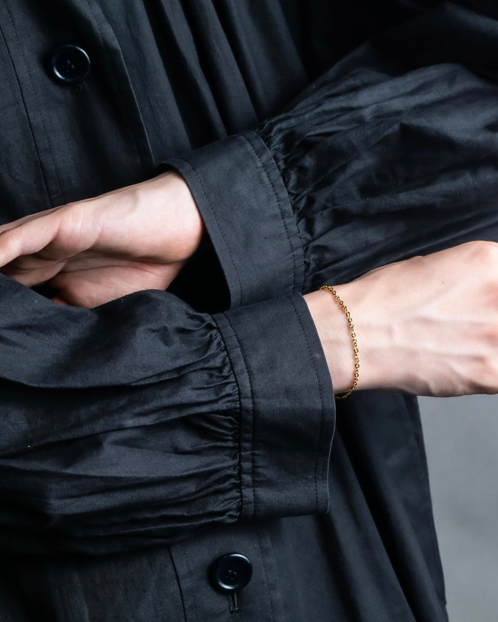 "YVES SAINT LAURENT" Black mode style shirt coat