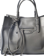 BALENCIAGA/ “Papier A6 ” Zip Around 2 Way Handbag Gray