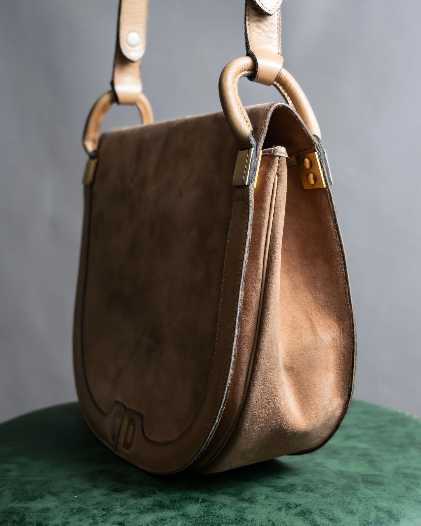 "Christian Dior" Suede material one handle shoulder bag