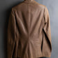 "LOEWE"  Camel brown leather tailored jacket