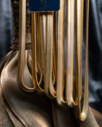 "GIVENCHY" 7 strand accordion chain choker necklace