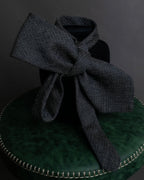 "GIORGIO ARMANI" Diagonal ridge pattern brushed necktie