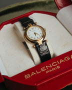 -SPECIAL- "BALENCIAGA" 80's-90's Classic round wristwatch