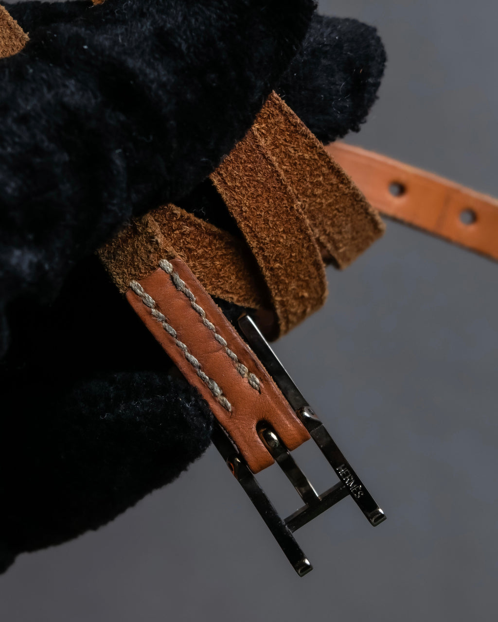 "HERMES" API Doubletour layered design belt bracelet