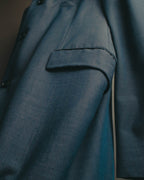 “Vintage” Textured blue tailored jacket