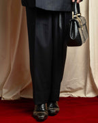 "YVES SAINT LAURENT" 00's shadow stripe pattern beautiful tailoring set up