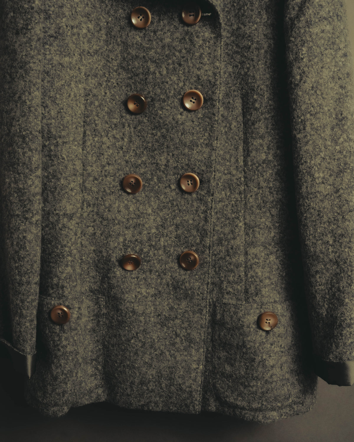 "VALENTINO BOUTIQUE" 80's Brushed alpaca skirt suit
