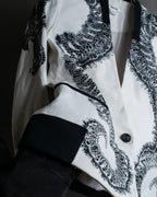 "HELMUT LANG" Seahorse motif design short jacket