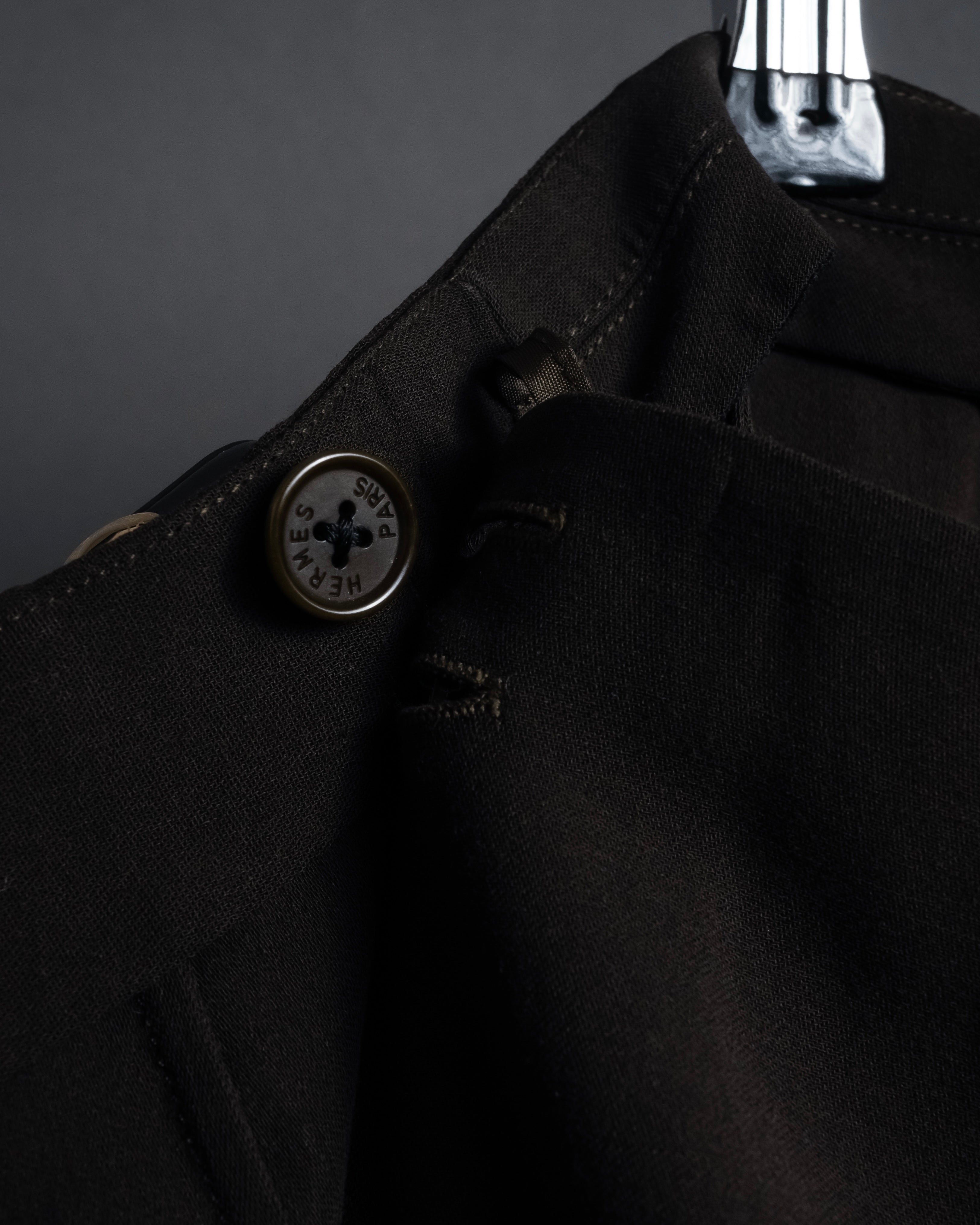 "HERMES" 90's Gold parts design derived from horse tack flared skirt