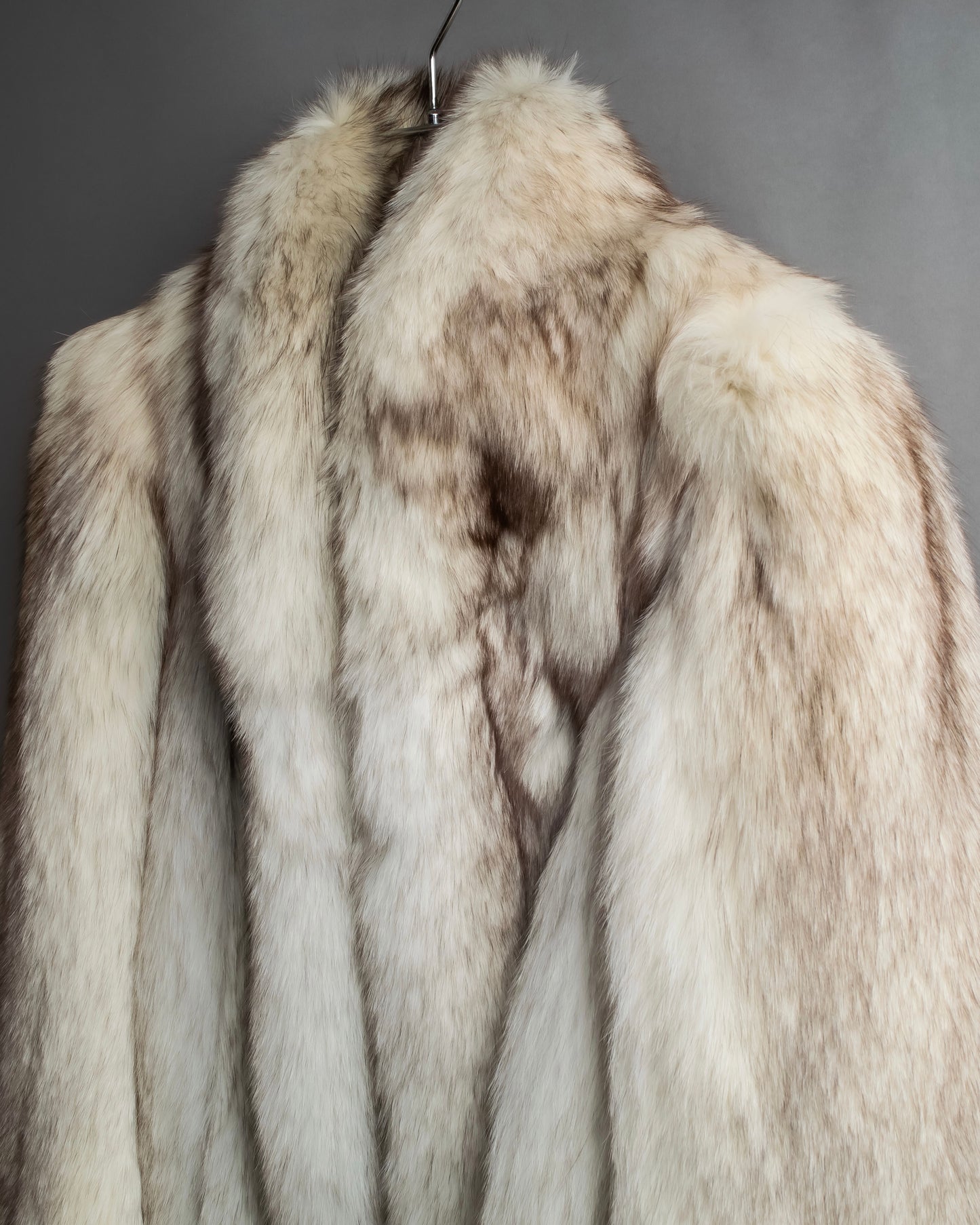 "WINDSOR" Fox fur 5 hooks gradient color jacket