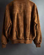 "SEAHOP" Ribbed design suede leather blouson