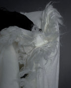 "COMME des GARCONS" 18AW layered mesh design fringe thick knit