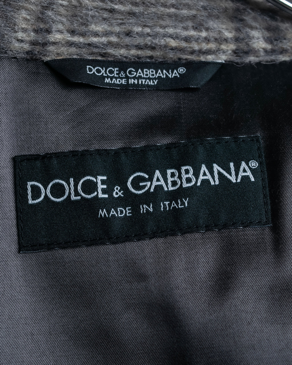 "Dolce &amp; Gabbana" Check pattern front pocket shirt jacket
