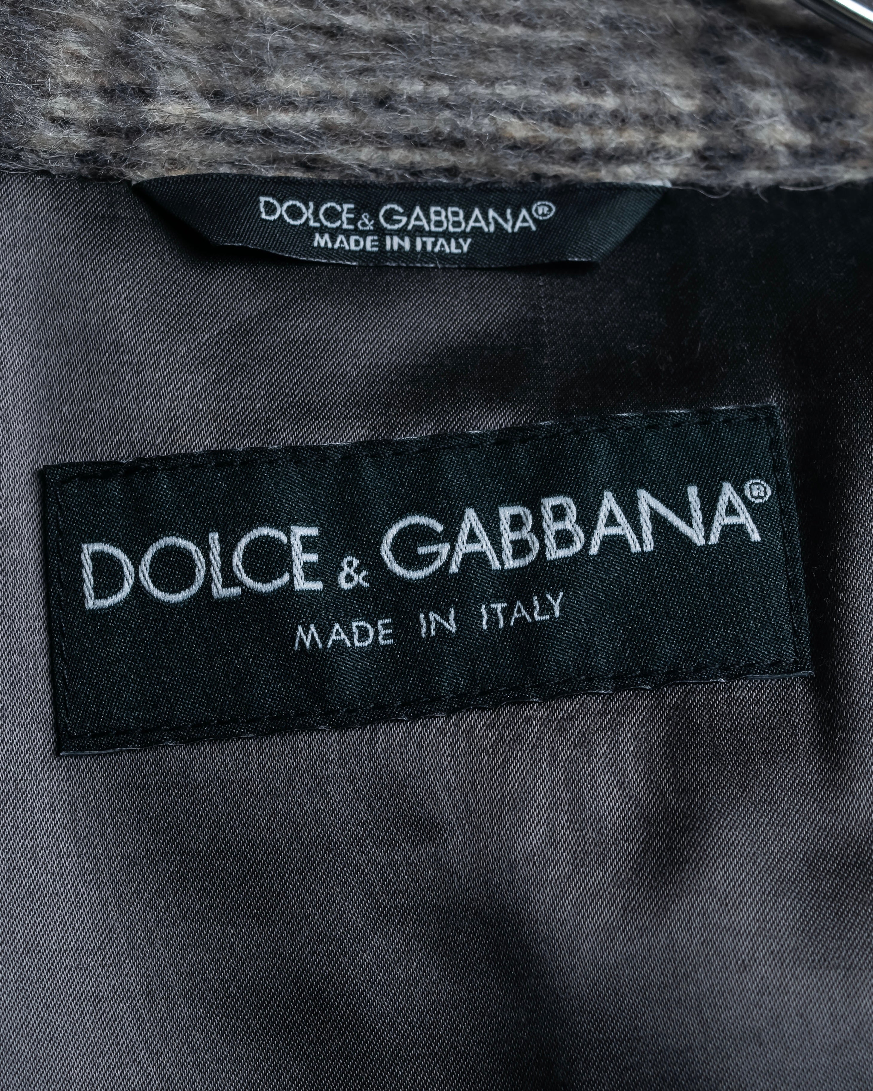 "Dolce &amp; Gabbana" Check pattern front pocket shirt jacket