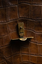 "GIORGIO ARMANI" crocodile leather box shoulder bag