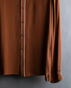 "GUCCI" Piping design soft drape shirt