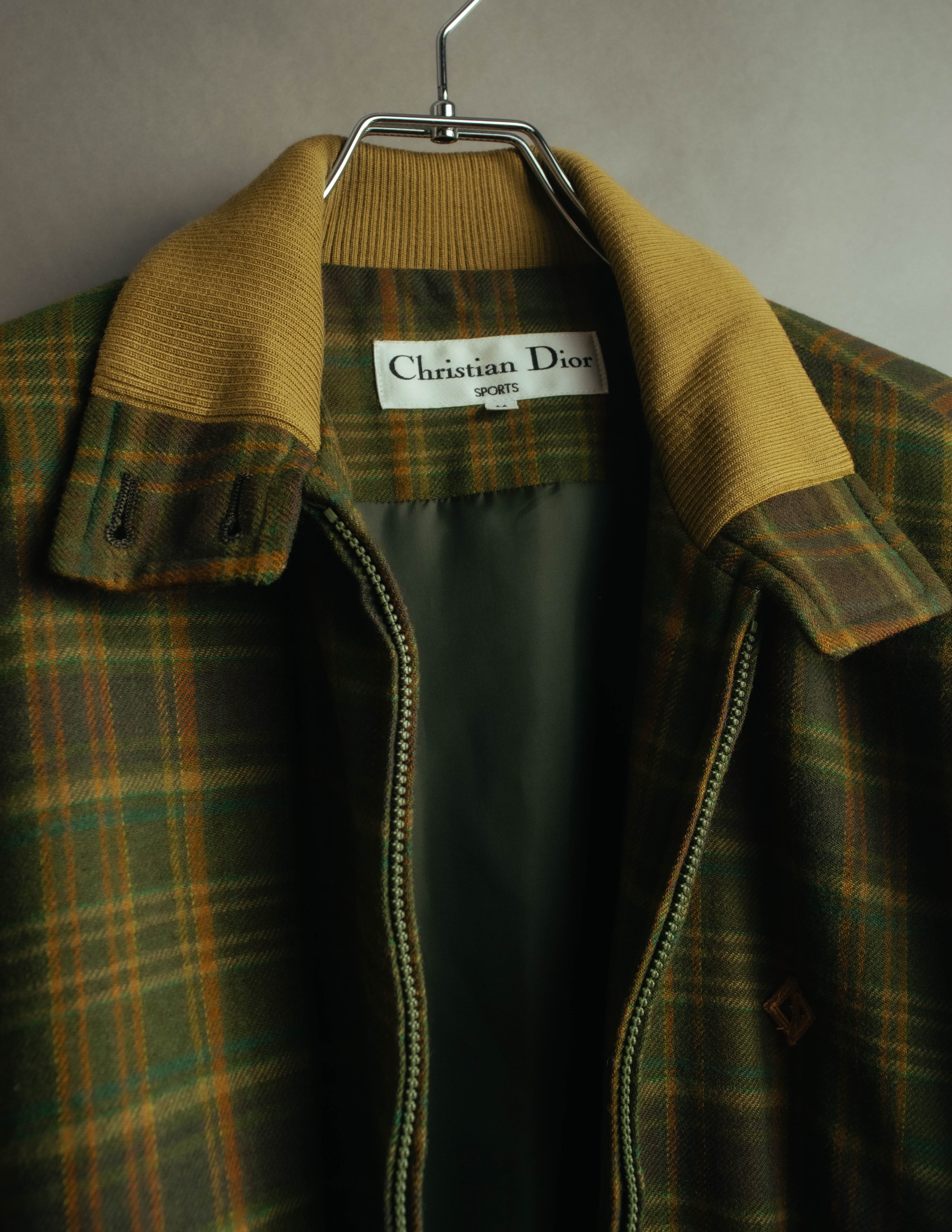 "Christian Dior" 80's-90's Wool plaid blouson and trousers set